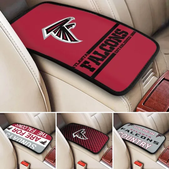 Discover New Atlanta Falcons Car Armrest Cushion Auto Handrail Box Cover ,fans Gift