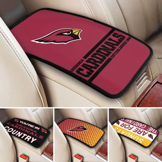 Discover New Arizonna Cardinals Car Armrest Cushion Auto Handrail Box Cover ,fans Gift