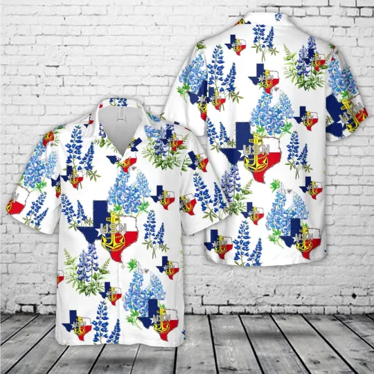 Texas US Navy Chief Anchor Hawaiian Shirt