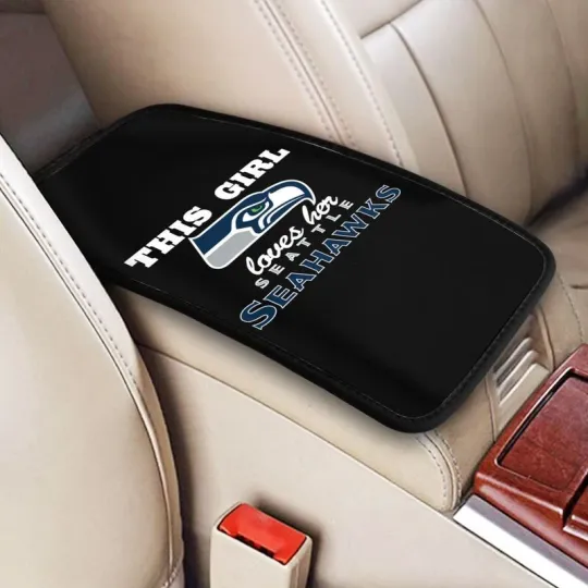 Discover "This Girl Loves Her"Seattle Seahawks Car Armrest Cushion Box Cover Center Pad
