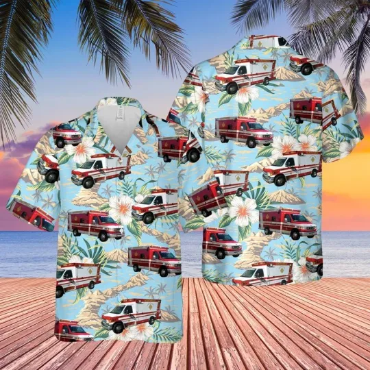 Discover Arizonna Southwest Ambulance EMS Hawaiian Shirt