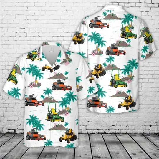 Discover Zero Turn Lawn Mower Hawaiian Shirt