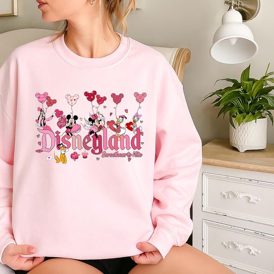 Discover Sweethearts Nite Sweatshirt, Mickey and Friends Valentines Day Sweatshirt, Couple Valentines Day Sweatshirt