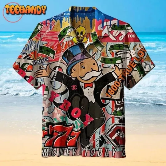 Discover Monopoly Vintage Hawaiian Shirt
