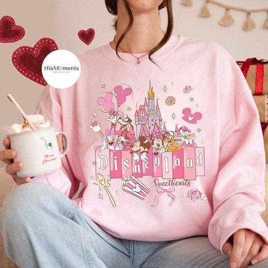 Discover Disneyland Sweethearts Sweatshirt, Mickey And Friends Valentine Sweatshirt, Valentines Day Sweatshirt, Disneyland Valentines Sweater