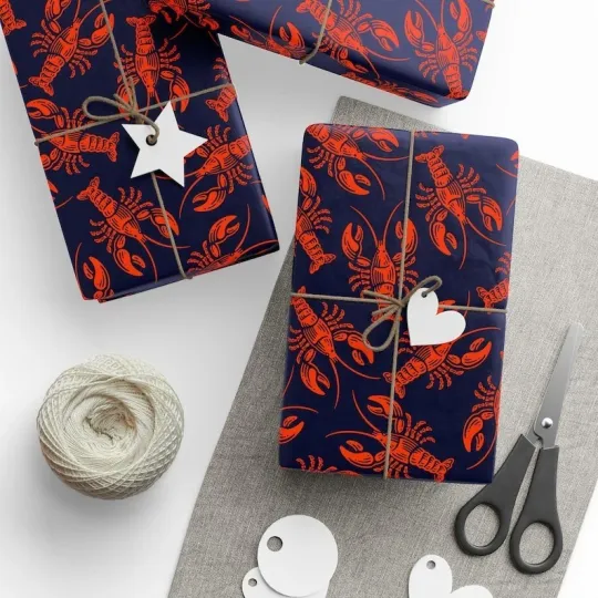Discover Lobster Nautical Ocean Theme Gift Wrapping Paper