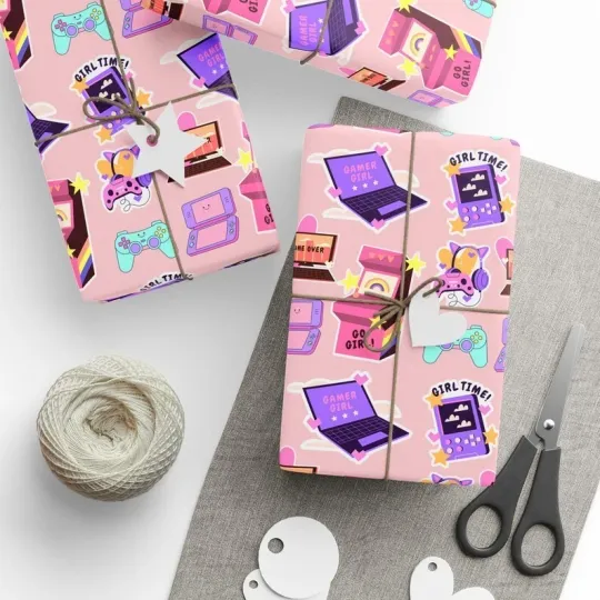 Discover Gamer Girl Wrapping Paper for Video Game Lovers