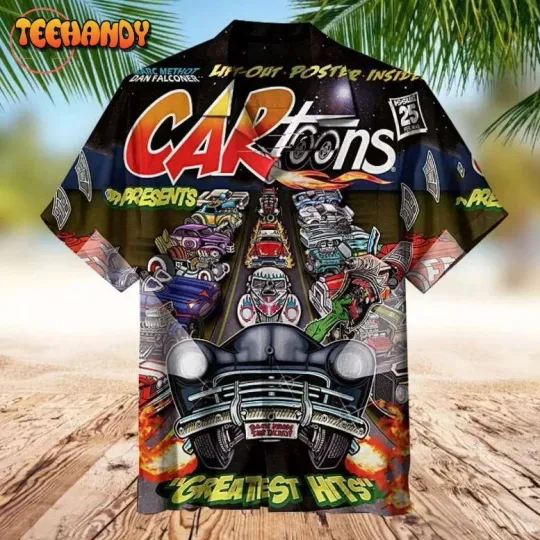 Discover Retro Car Toons Comic Hawaiian Shirt