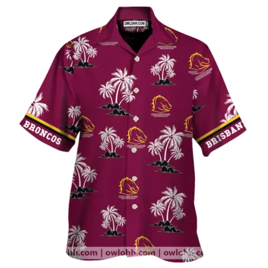 Discover Brisbane Broncos Hawaiian Shirt Aloha Summer Beach Button Down For Men