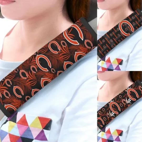 Discover Chicago Football Car Seat Belt Pad Shoulder Pad Cover Comfortable Driving