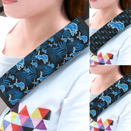 Discover Detroit Football Car Seat Belt Pad Shoulder Pad Cover Comfortable Driving