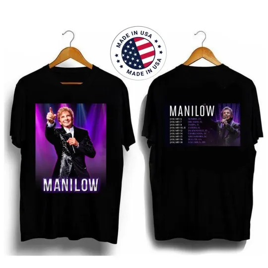 Discover 2 Sides Manilows January 2026 US Tour Shirt Black Unisex S-5XL 9D2763