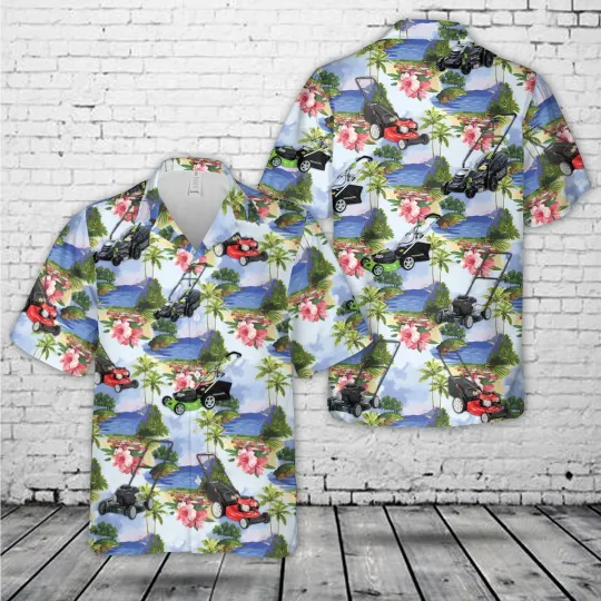 Discover Lawn Mower Hawaiian Shirt