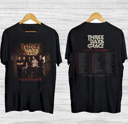 Discover Retro Three Days Grace Tour 2026 Cotton  All Size Shirt S25.62