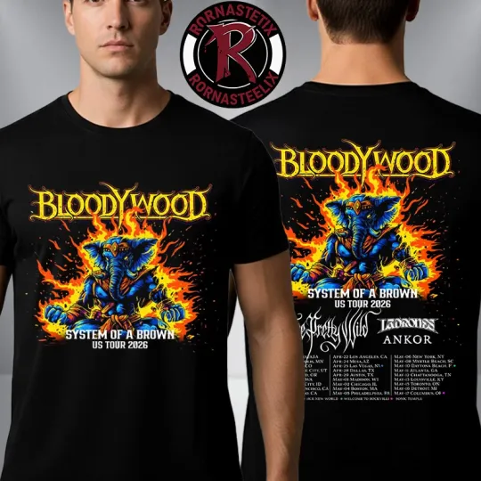 Discover Bloodywood System Of A Brown Us Tour 2026 Schedule Tour Dates Unisex T-Shirt