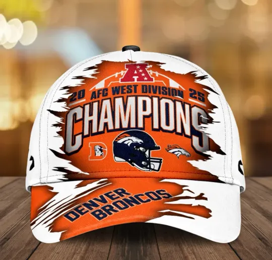 Discover Denverr Broncoo 2025 Afc West Champions Classic Cap