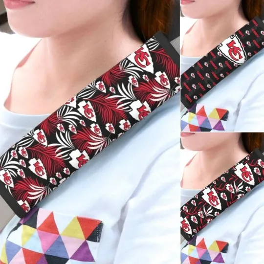 Discover Kansas City Football Car Seat Belt Pad Shoulder Pad Cover Comfortable Driving