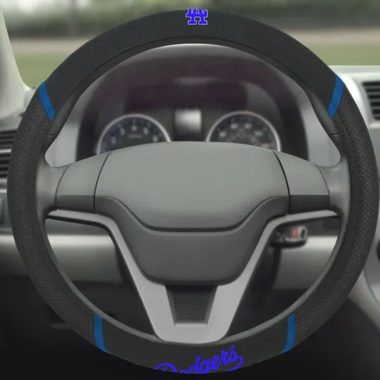Discover Baseball Los Angeles Embroidered Mesh Steering Wheel Cover