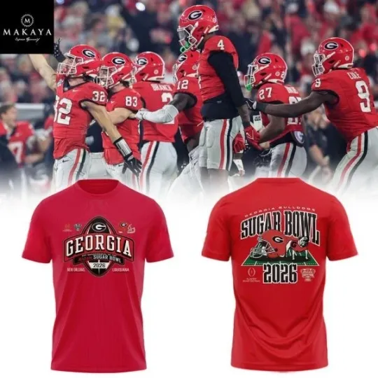 Discover NEW!! Georgia 2026 Sugar Bowl Champions T-Shirt 2D