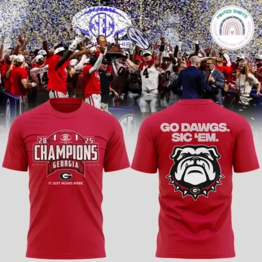 Discover HOT!!GA bulldogs 2025 Football Champions Locker Room For Fan T-Shirt