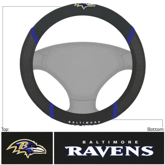 Football Baltimore Steering Wheel Cover