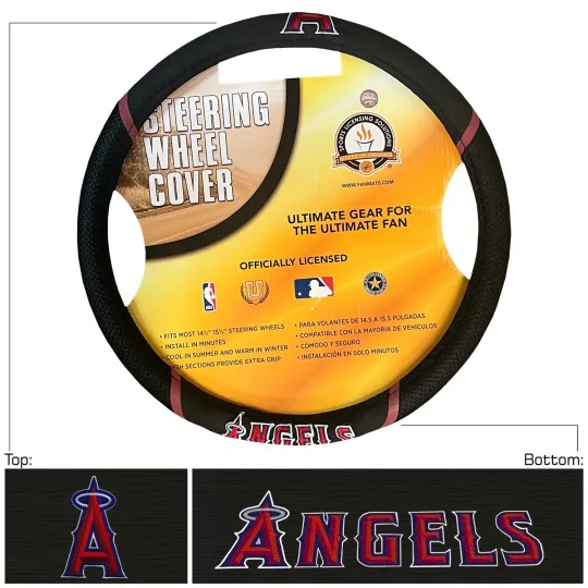 Discover Baseball Los Angeles Steering Wheel Cover