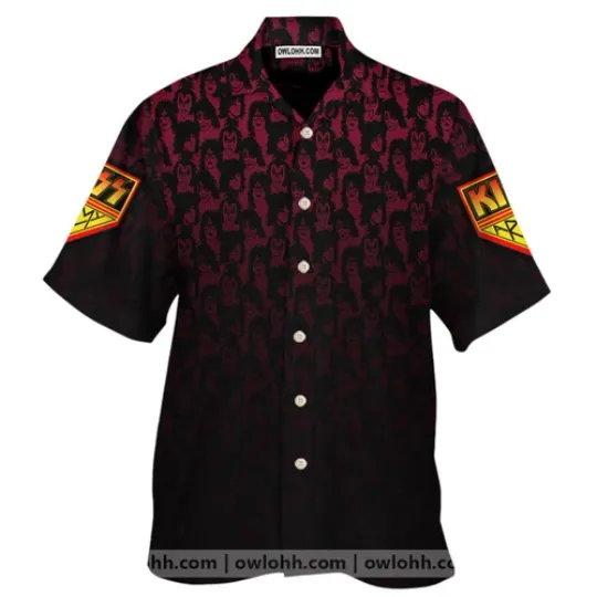 Discover Kiss Rock Band Hawaiian Casual Shirt