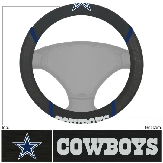 Discover football Dallas Car Truck SUV Universal Fit Black Steering Wheel Cover