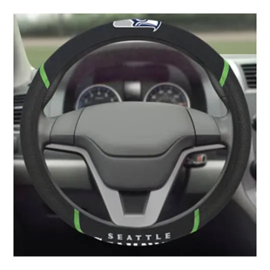 Discover football Seattle Black Mesh Extra Grip Steering Wheel Cover