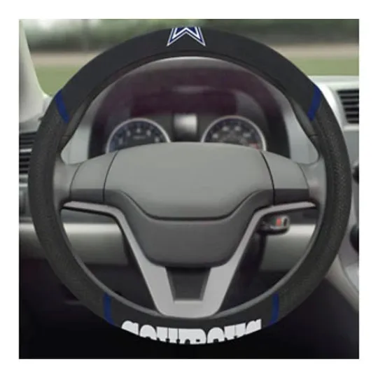 Discover football Dallas Black Mesh Extra Grip Steering Wheel Cover