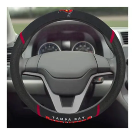 Discover football Tampa Bay Black Mesh Extra Grip Steering Wheel Cover