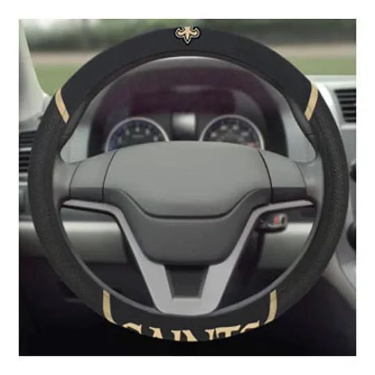 football New Orleans Black Extra Grip Steering Wheel Cover
