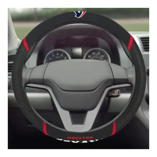 Discover football Houston Texans Black Mesh Extra Grip Steering Wheel Cover