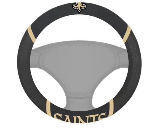 Discover NEW ORLEANS Black Mesh Extra Grip Car Truck Steering Wheel Cover