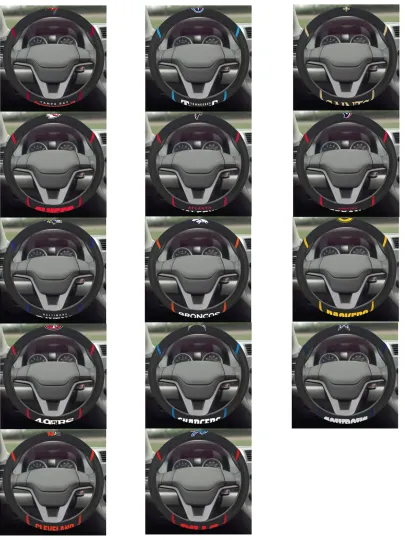 Discover New football ALL 32 Teams Black Mesh Extra Grip Car Truck Suv Steering Wheel Cover