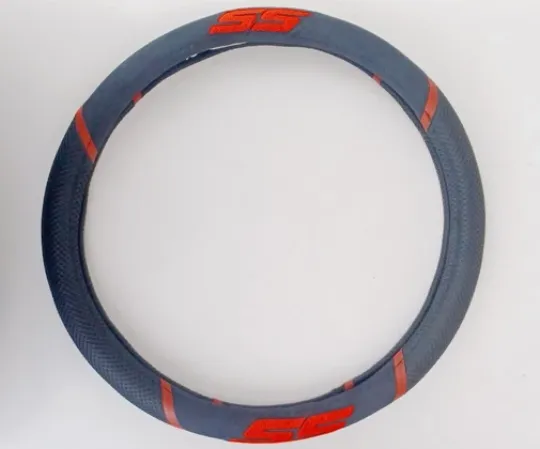 Discover RACING RED Black Mesh Extra Grip Car Truck Steering Wheel Cover