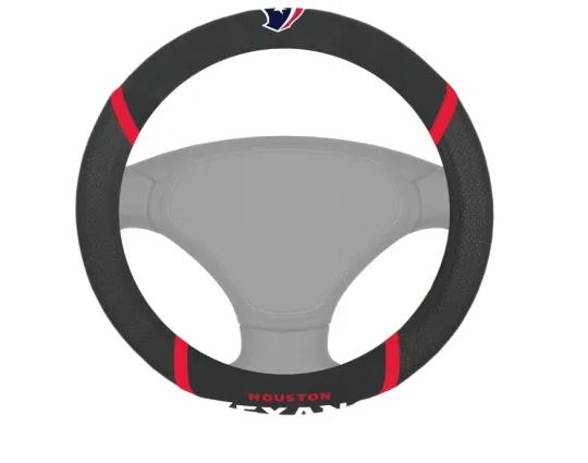 Discover football HOUSTON Black Mesh Extra Grip Car Truck Steering Wheel Cover