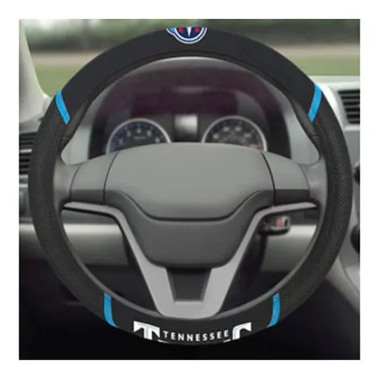 Discover football Tennessee Titans Black Mesh Extra Grip Steering Wheel Cover