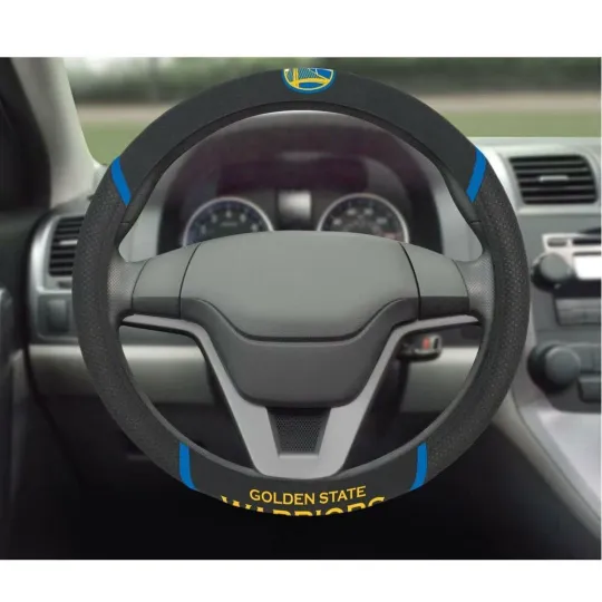 Discover Golden State Basketball Car Truck Black Mesh Comfort Grip Steering Wheel Cover