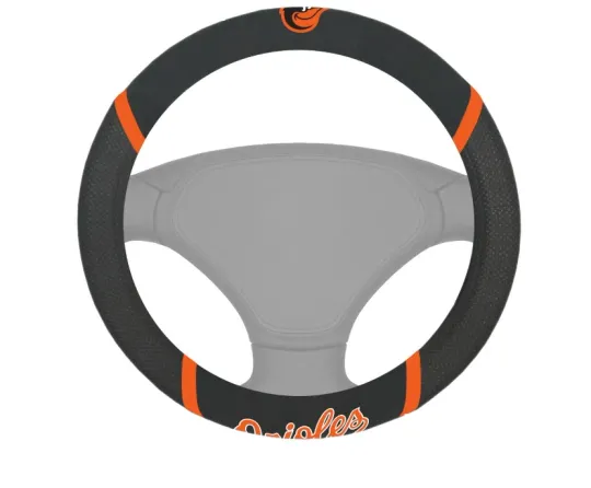 Discover BALTIMORE ORIOLES  Black Mesh Extra Grip Car Truck Steering Wheel Cover