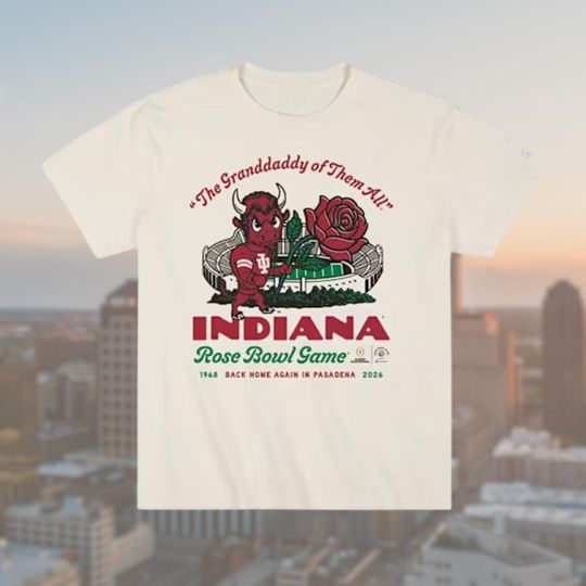IU Football Rose Bowl January 1 2026, Indiana Hoosiers Football, Big 10 Champions Shirt, Indiana Football Tee, IU Shirt, Rose Football Shirt