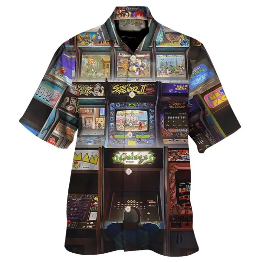 Discover Nostalgic Arcade Game Hawaiian Shirt