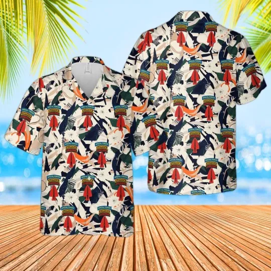 Discover US Army Special Operations Command with Airborne Ranger and Special Forces Hawaiian Shirt