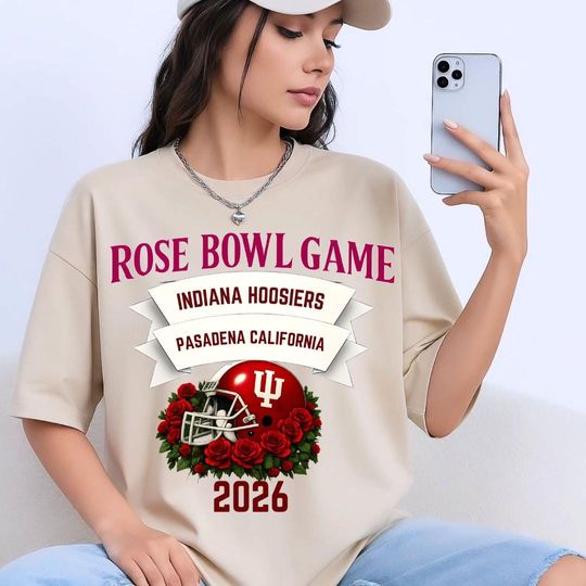 Rose Bowl Game 2026 Indiana Hoosiers T-Shirt, College Football Champs Graphic, Game Day Fan