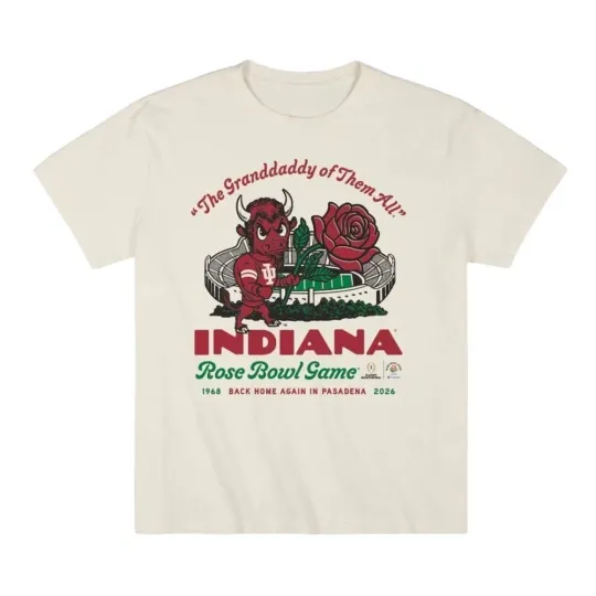 Discover Indiana Hoosier The Grandaddy of Them All 2026 Rose Bowl T-shirt