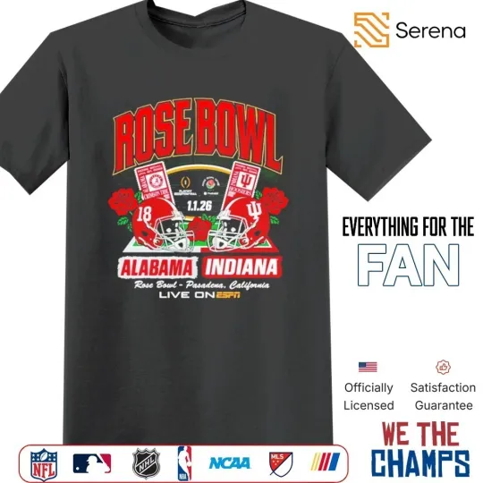 Discover Crimson Tide vs Hoorsers 2026 Rose Bowl tickets shirt