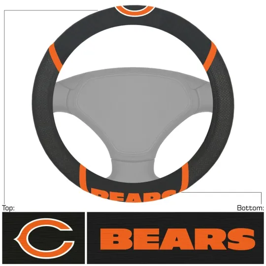 Discover Chicago Football Steering Wheel Cover