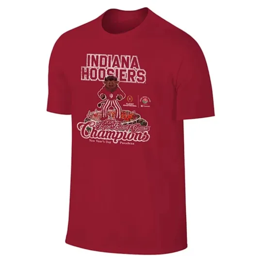 Discover Indiana Hoosier 2026 Rose Bowl Champions Score T-shirt Unisex Allsize