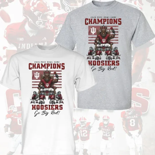 Indiana Hoosiers Playoff 2026 Rose Bowl Champions T-Shirt