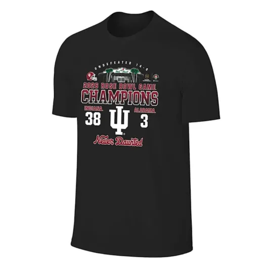 Discover Indiana Hoosier 2026 Rose Bowl Champions Score T-shirt